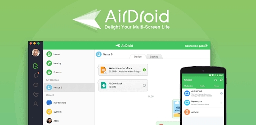 This is how AirDroid looks like.
