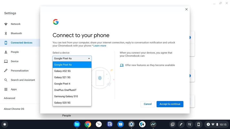 As the products of one manufacturer Chrome OS and Android are natively compatible.