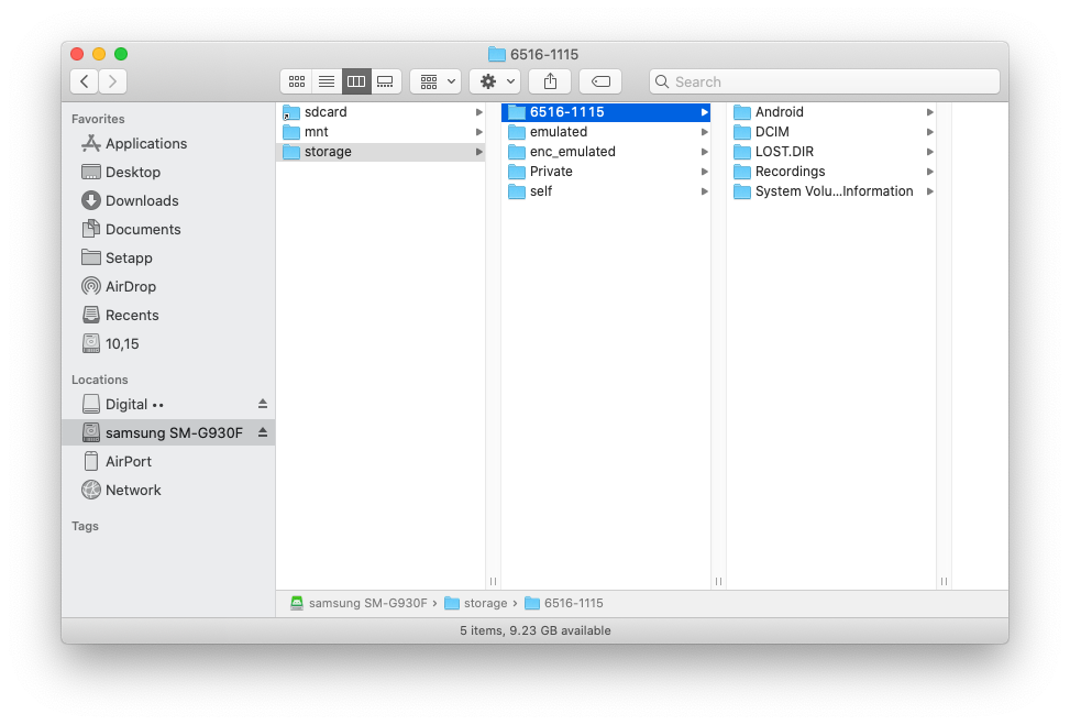 USB debugging mode