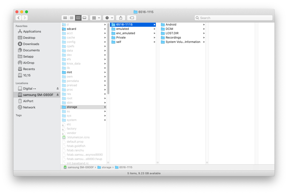 USB debugging mode