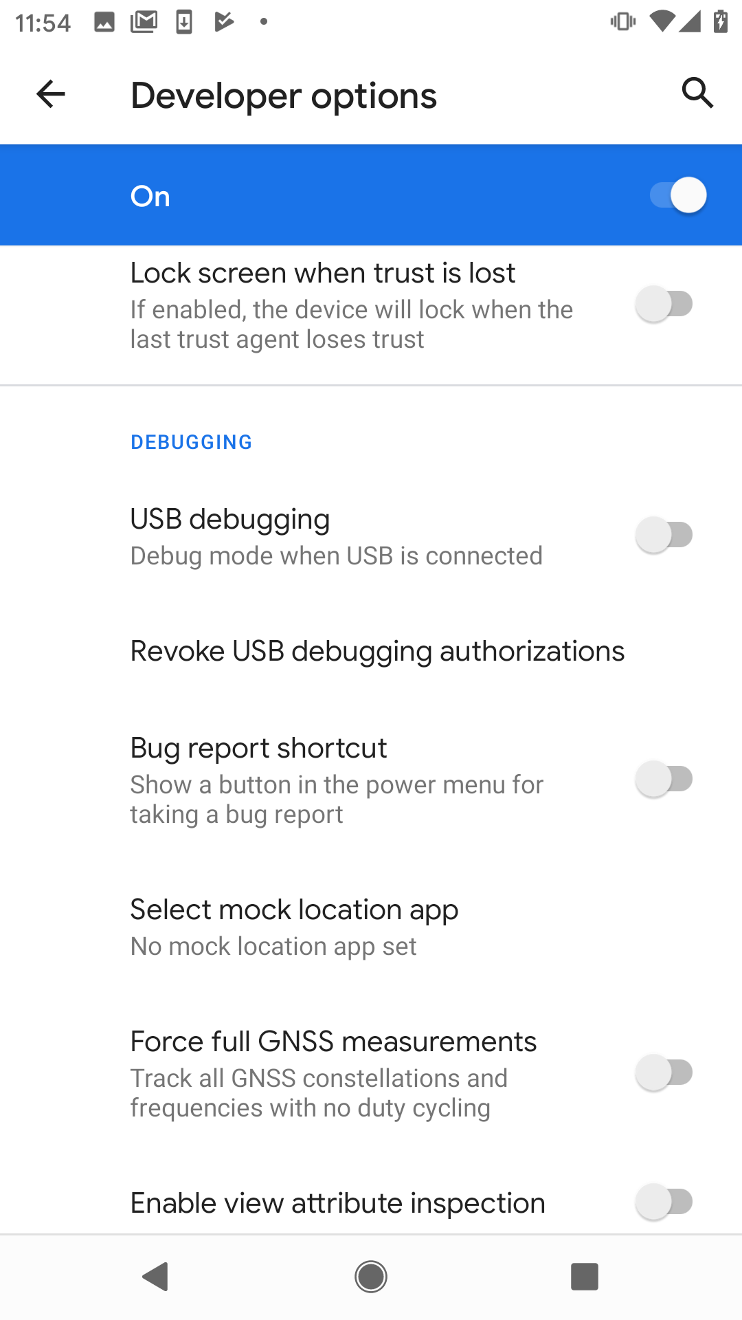 USB debugging mode