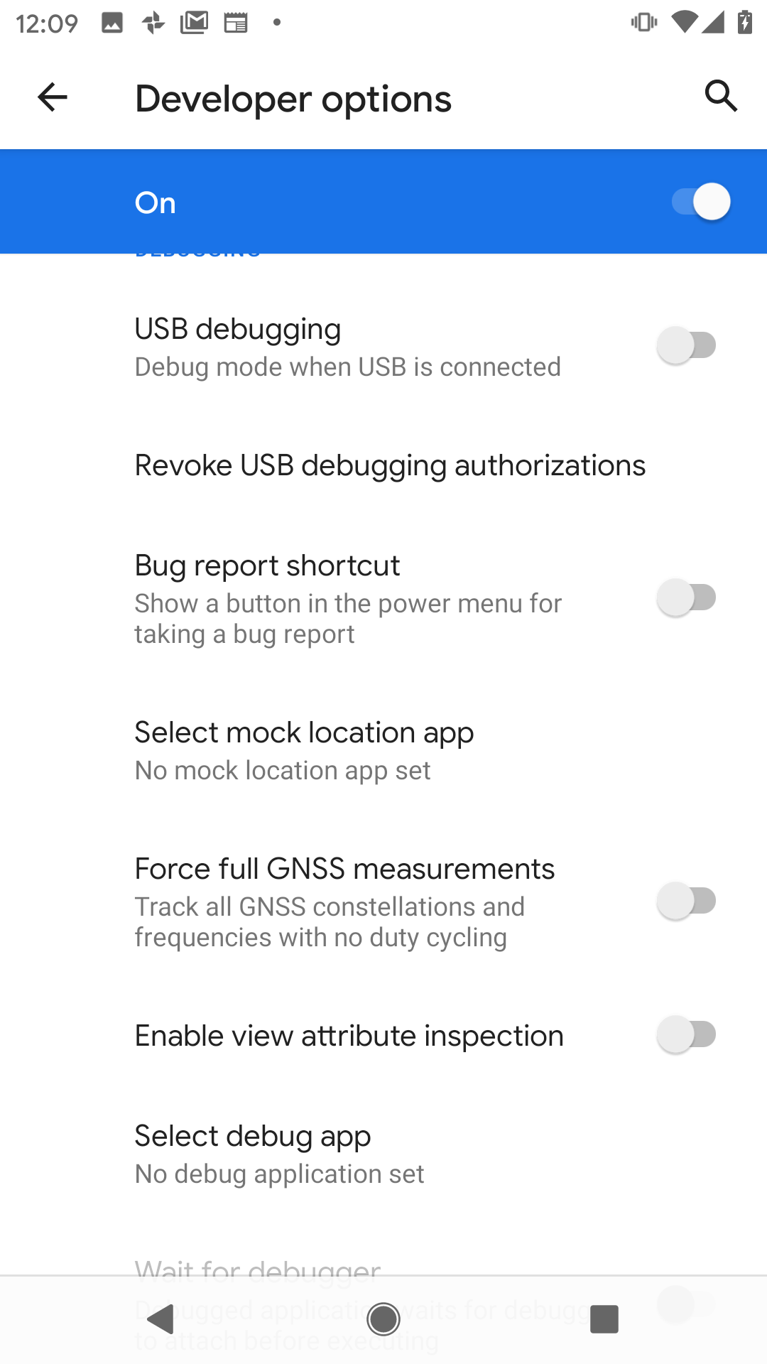 USB debugging mode