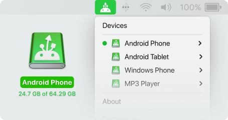 Then you can perform Android data transfer to Mac and vise versa using MacDroid.