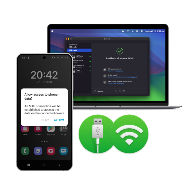 ANDROID - mac Connect Android to Mac easily (USB, Wi-Fi) | MacDroid app