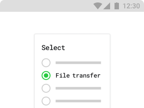  Select connection mode in MacDroid